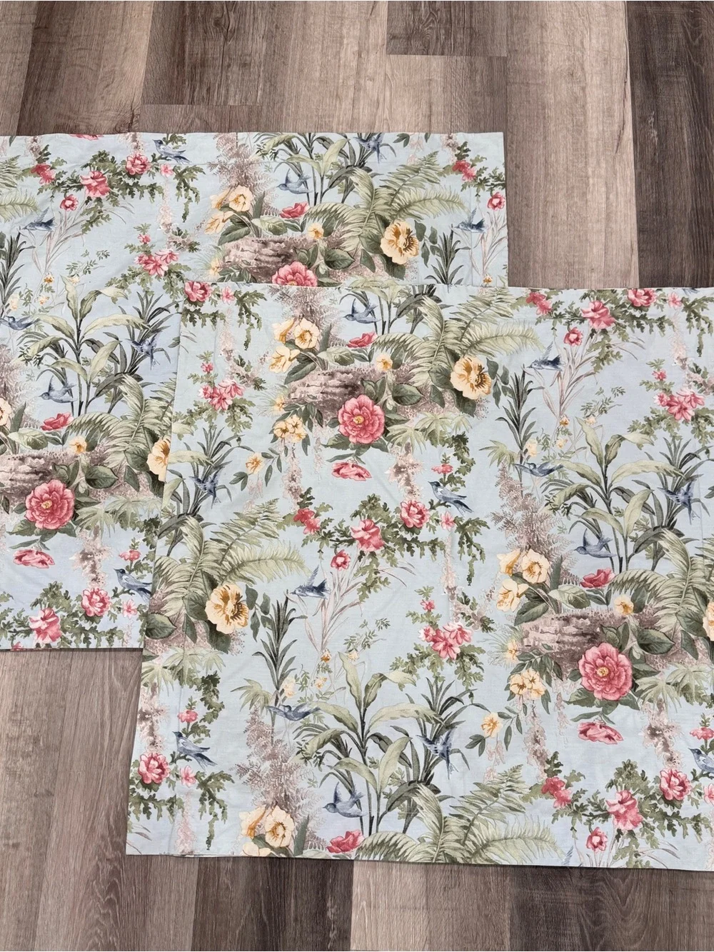 Pottery Barn Marlena Floral Botanical Euro Pillow Covers Cotton Traditional